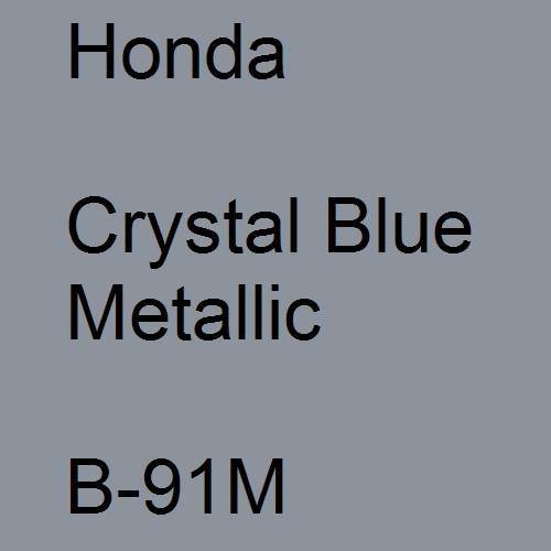 Honda, Crystal Blue Metallic, B-91M.